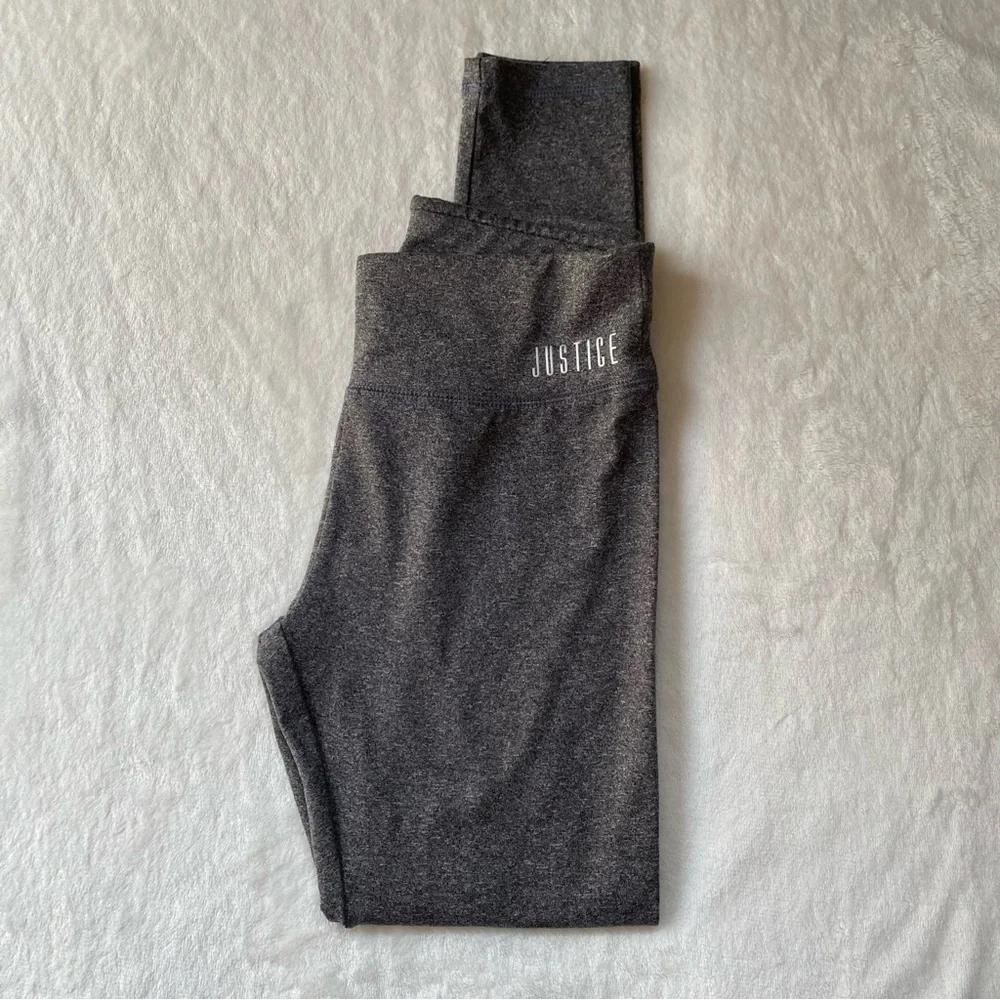 Justice‎ Active Leggings Gray Full length size 12 Kids